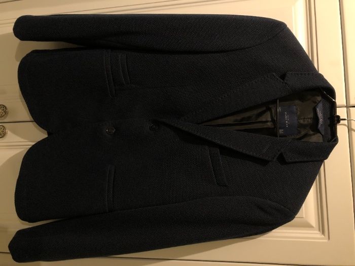 Мужской пиджак Zara Man Basic - Small (EUR 46), тёмно-синий