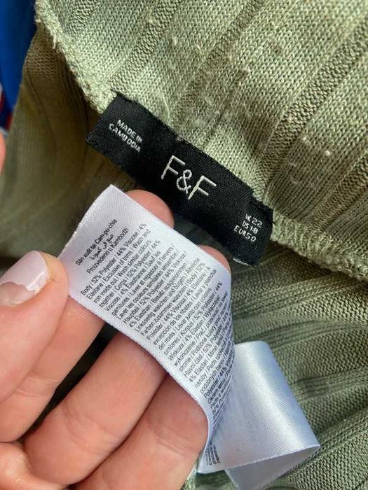 Xxxl 50 52 +size bluzka tekstura prazkowana paski golf półgolf