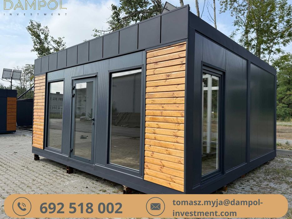 pawilon/kontener  handlowo-usługowy 6x6 m – solidny, gotowy do użytku