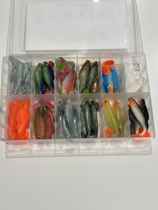 Zestaw 45 przynęt typu ripper hand made od WILD FISH