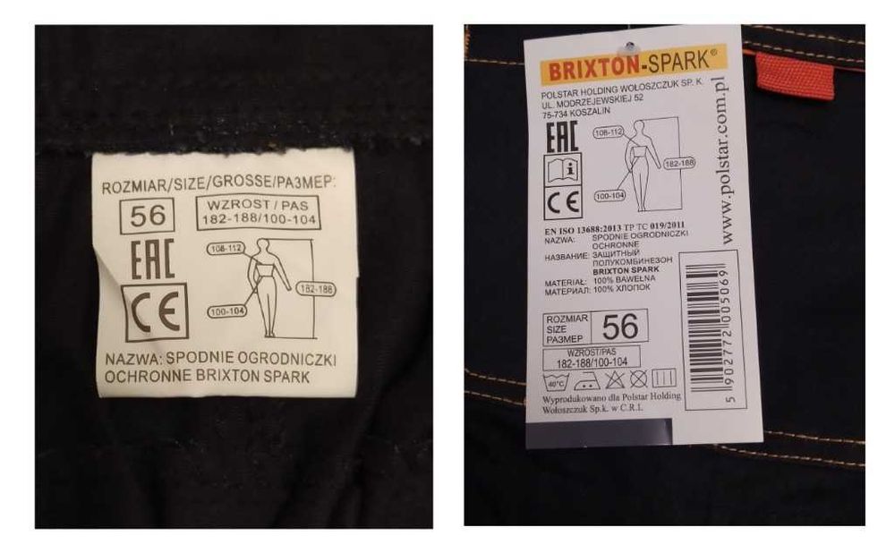 Bluza i spodnie ogrodniczki – Brixton SPARK – 56