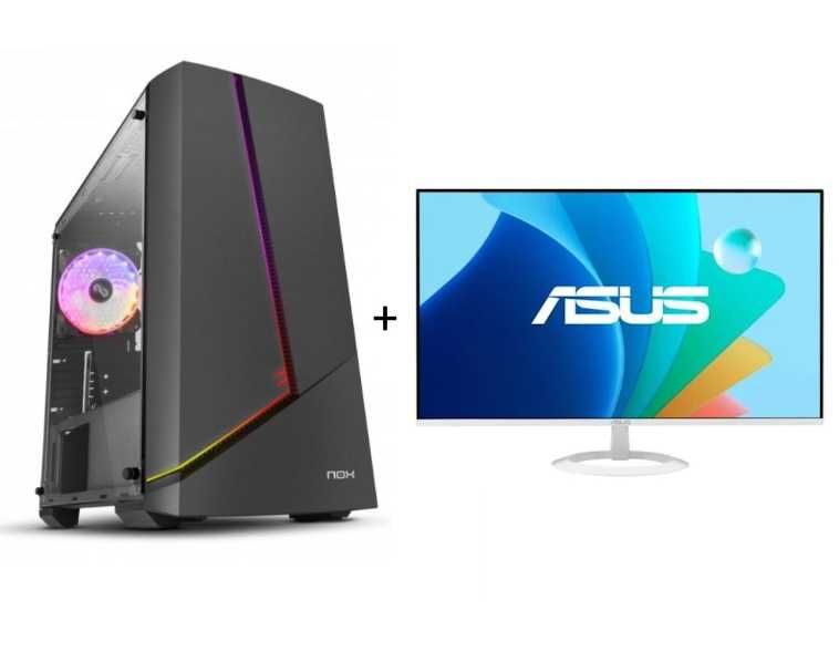 PC computador completo i3-10100F + 16 Gb RAM + Geforce 3050 8 Gb + Monitor +  Teclado + Webcam