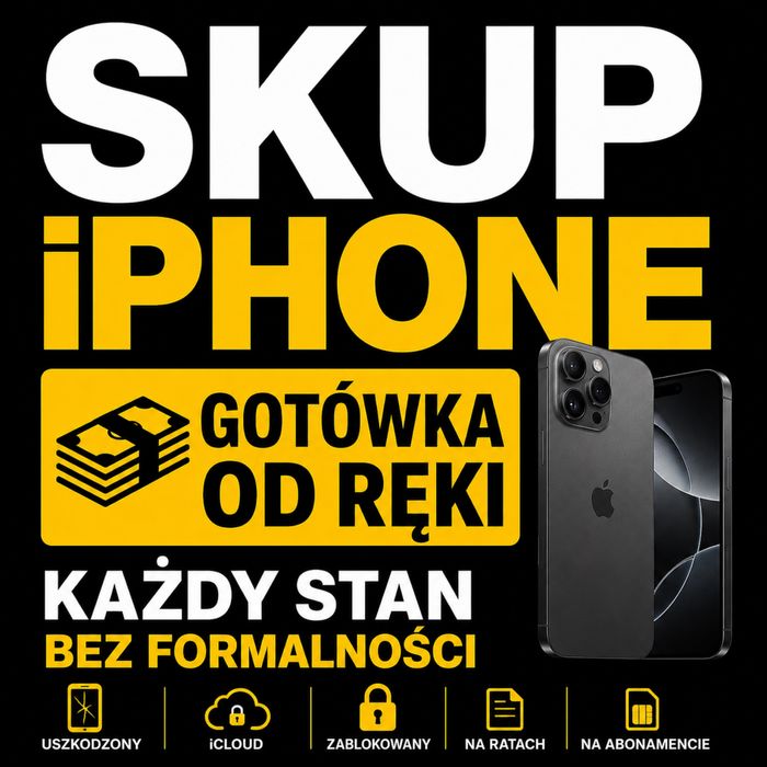 Iphone SKUP - 24/7 (natychmiastowa wycena) - odbiór do 70km !!!