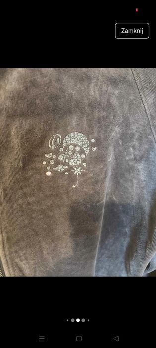 Welurowa szara bluza y2k alternative