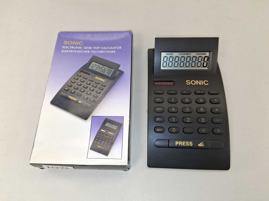 N228 Kalkulator Biurkowy SONIC Wyświetlacz LCD Duże Przyciski