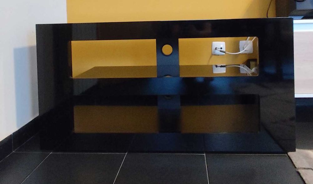 Mesa TV/Consolas Vidro cor preta