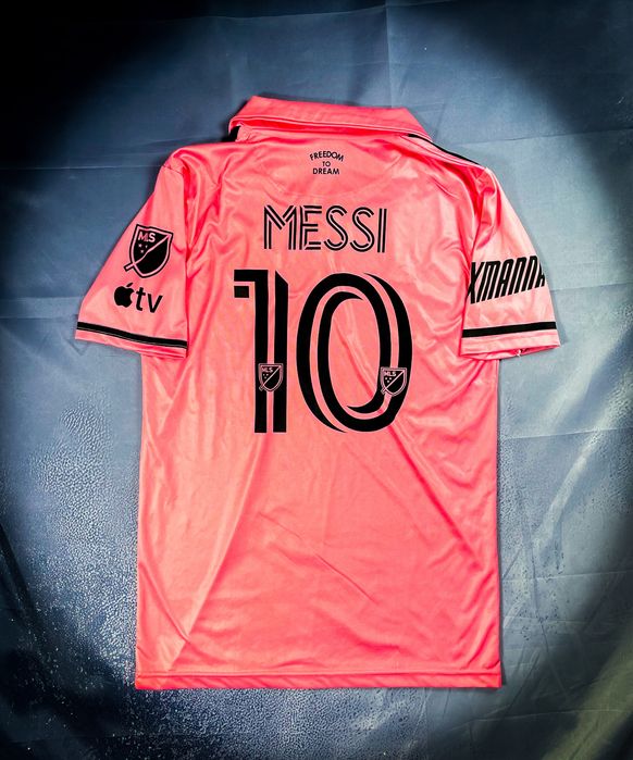 (S) Leo Messi #10 Inter Miami Adidas Różowa T-shirt Piłkarska Koszulka