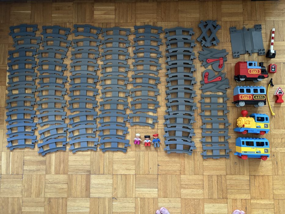 Klocki LEGO tory kolejowe, blocki i duplo