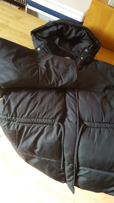 czarna  kurka puchowa z kapuzą super lekka H&M rozmiar M