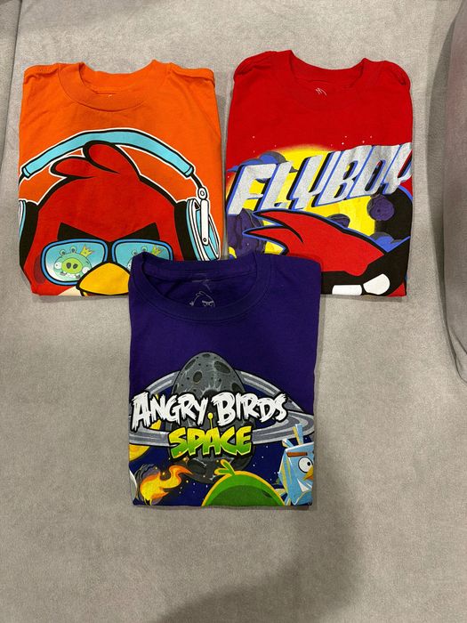 Pack 3 T-Shirts Angry Birds - Tamanho 8 anos