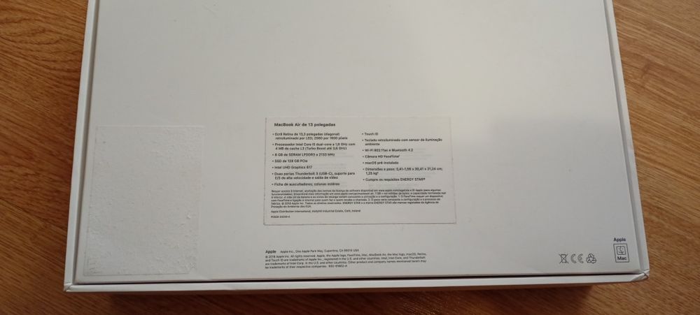 Caixas MacBook e cx watch apple