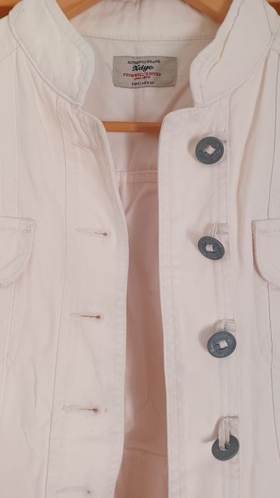 Blusão de ganga branco