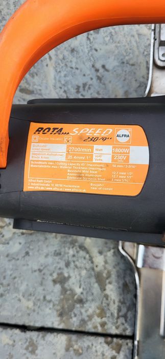 Piła Tarczowa do Metalu ALFRA ROTA SPEED 1800W, 230mm, Walizka