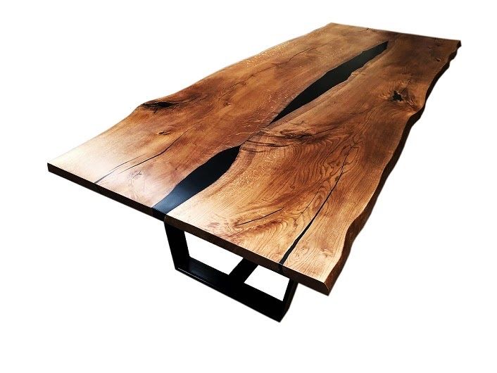 Stół dębowy z żywicy 270 x 100/Żywica /Kanion/Loft /Industrialny/Foszt