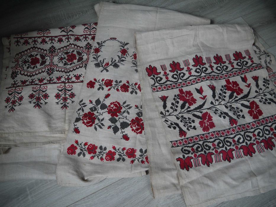 Сорочка з домотканного полотна, домотканний рушник