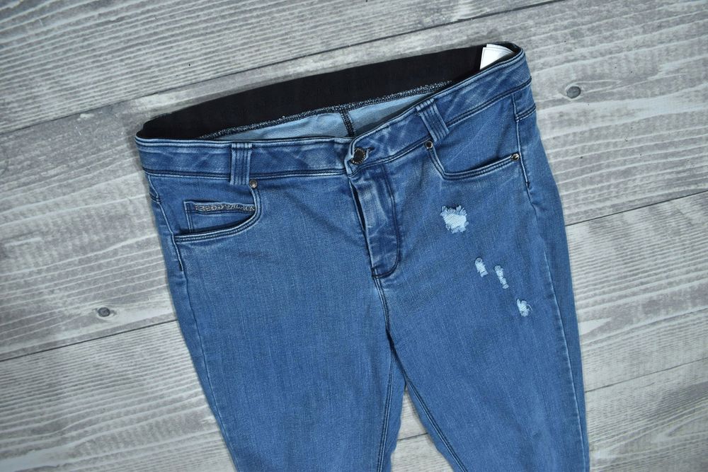 Freddy Black Spodnie Legginsy Jeansowe Distress S