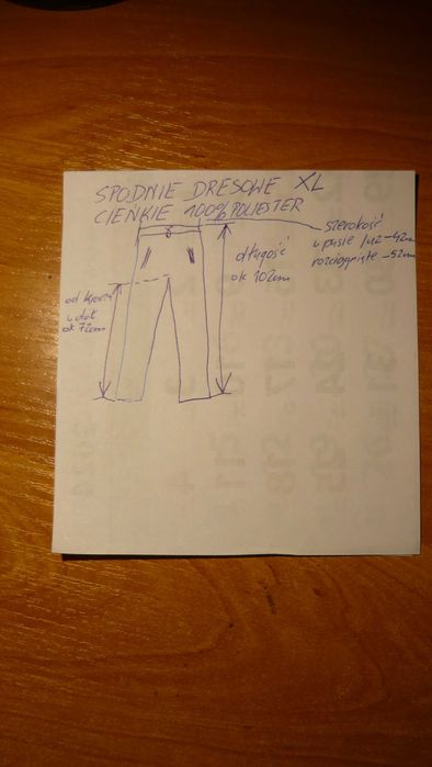 Nowe męskie spodnie dresowe XL