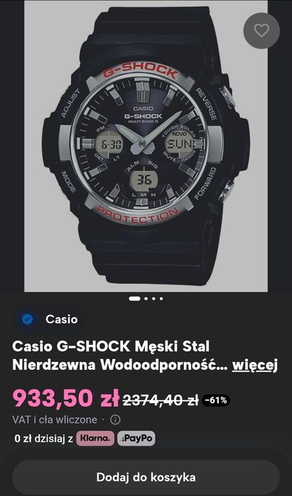 Zegarek casio gshock, solar