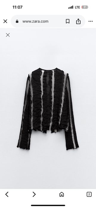 Блуза zara из органзы