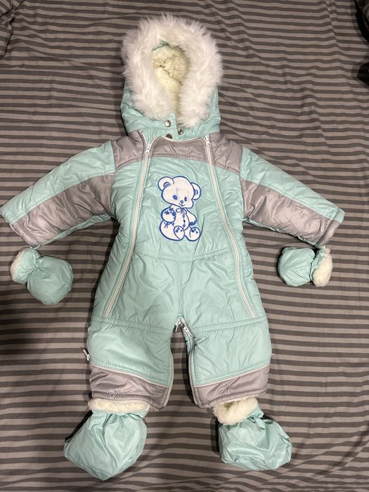 Зимовий дитячий комбенезон-трансформер