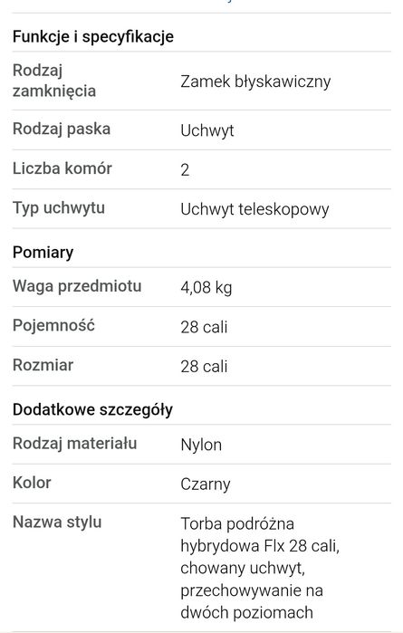 Walizka duża 4 kg