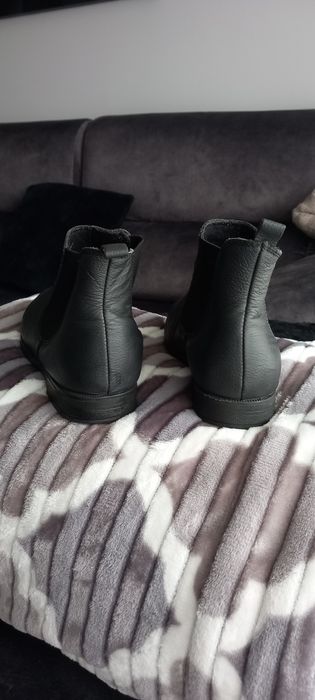 Botins Pretos Pele Tam 39. ( Portes Incluídos)
