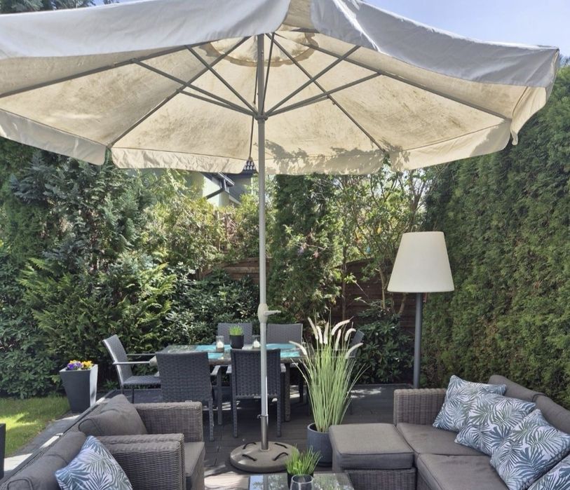 IKEA LJUSTERO Parasol ogrodowy beżowy 400 cm