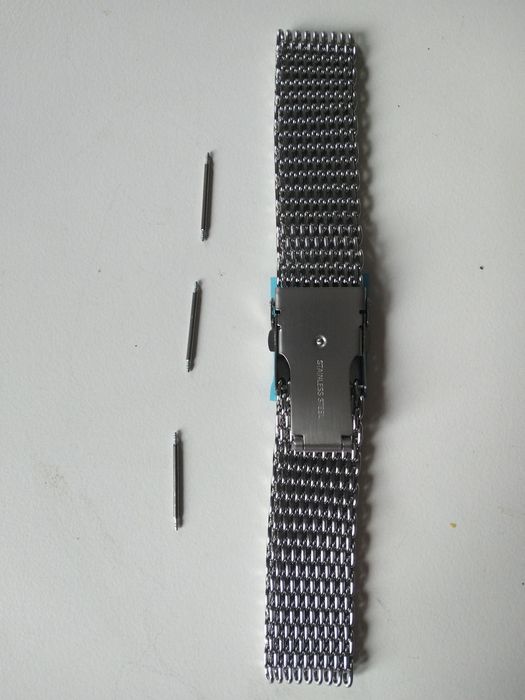 Stalowa bransoleta do zegarka mesh shark 22 mm