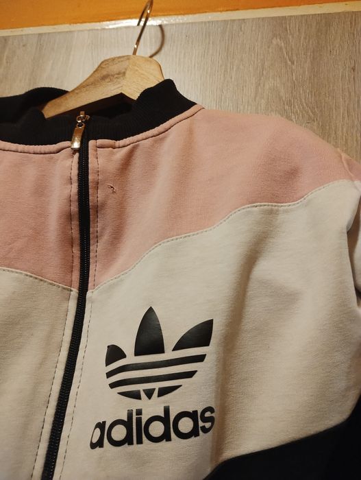 Dres damski xl różowo biało czarny