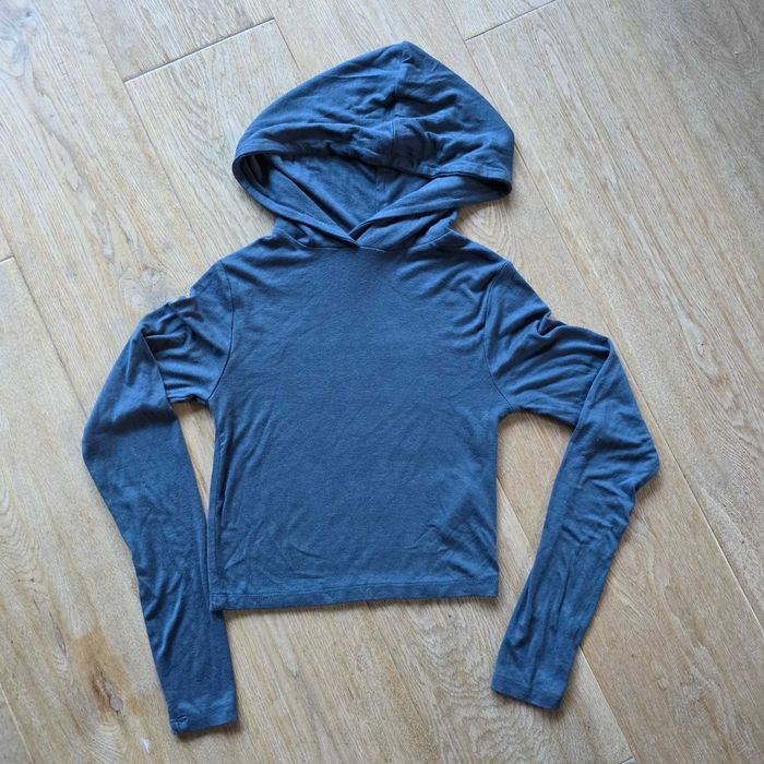 Krótka bluza z kapturem grafitowa New Yorker