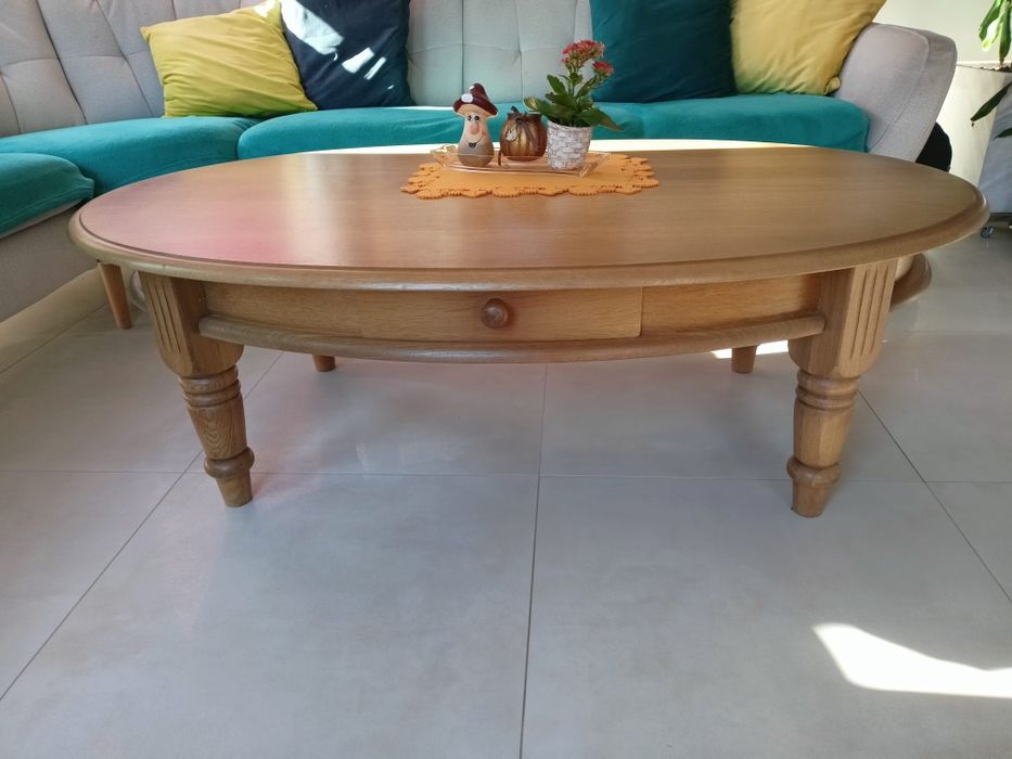 Dębowy stolik kawowy ława