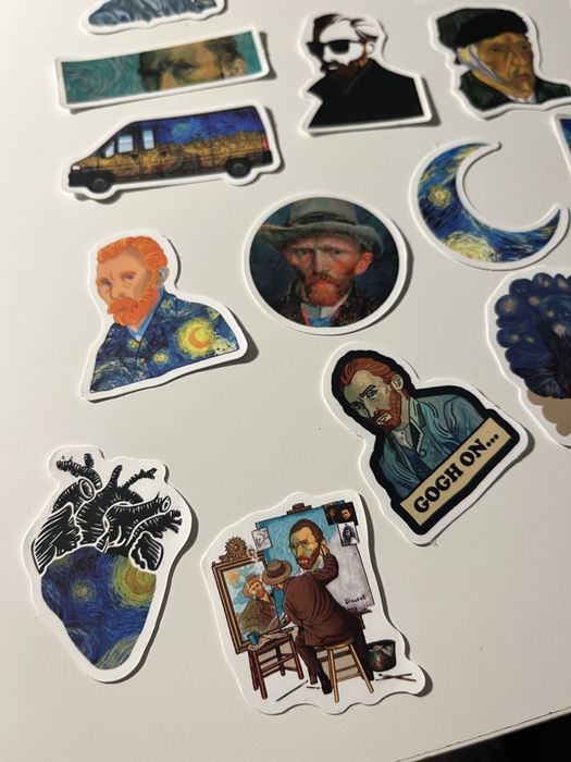 20 autocolantes Stickers Van Gogh pintor artista noite estrelada