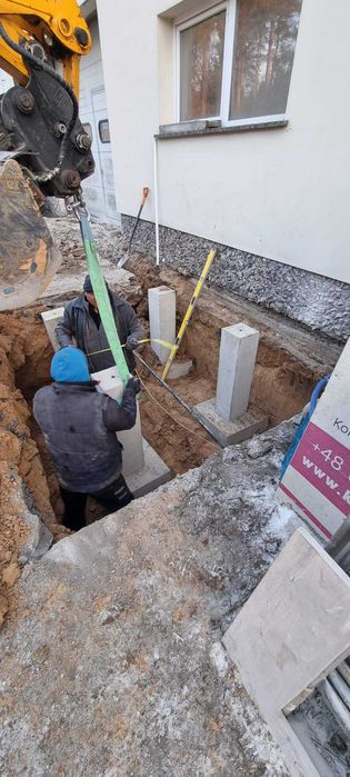 Stopa fundamentowa , pod Hale,  blaszak , Pompa ciepła, fotowoltaike