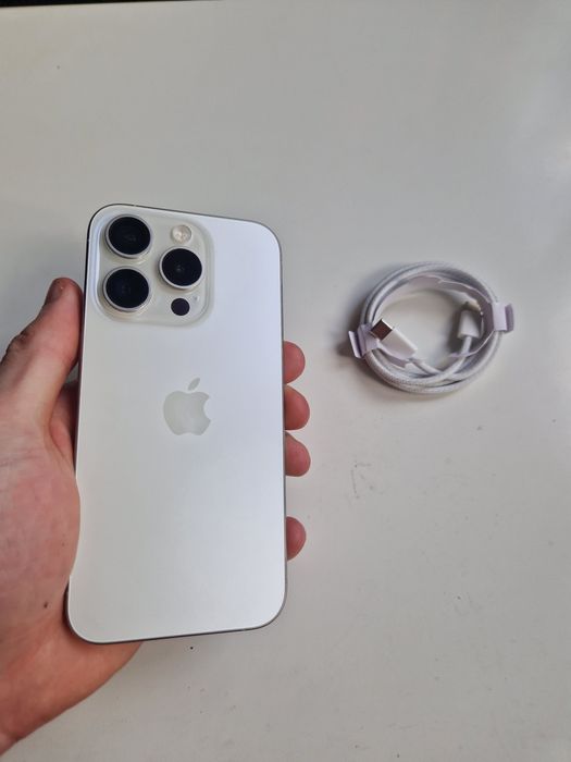 Iphone 15 Pro 100% Kondycji Baterii White Titanium Warszawa