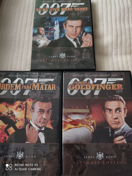 Pack 5 DVDs 007 - James Bond Originais