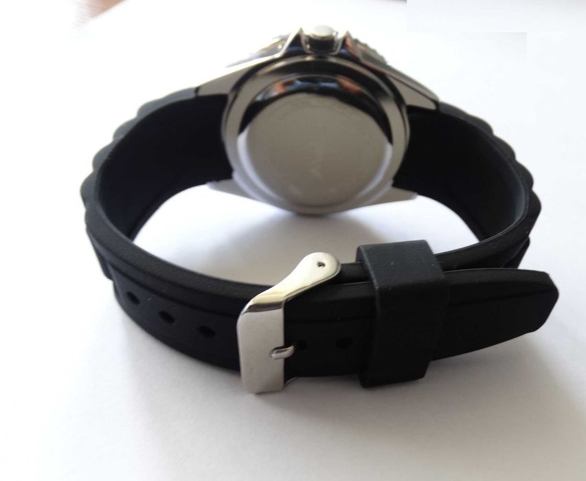 Zegarek koperta 43mm mechanizm Seiko kwarcowy na pasku silikonowym BOX