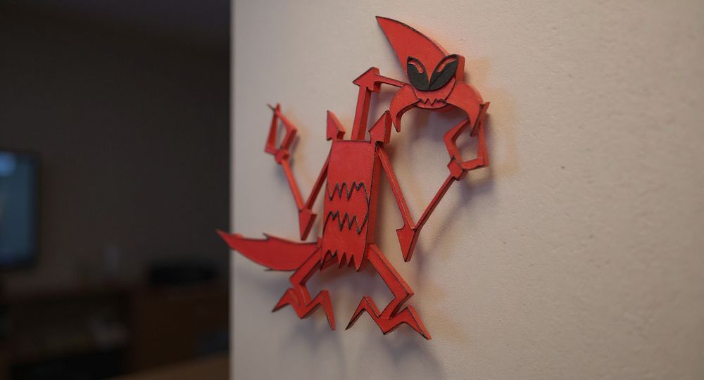 Kurvinox - Kurwinox - Figura scienna 3D - Kapitan Bomba - Czerwony