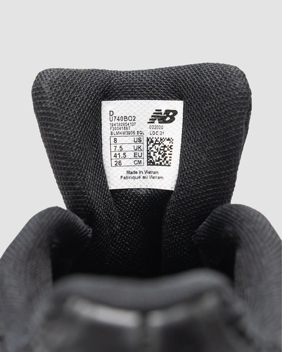 Чоловічі спортивні кросівки New Balance 740 Triple Black нью баланс чорні