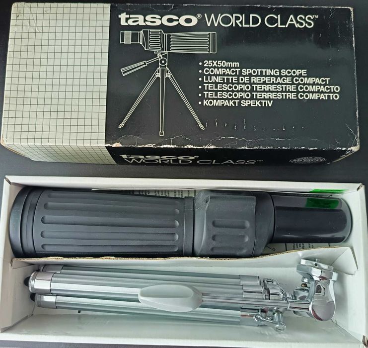 Telescópio Terrestre Tasco World Class 25x50mm (Com Tripé Original)