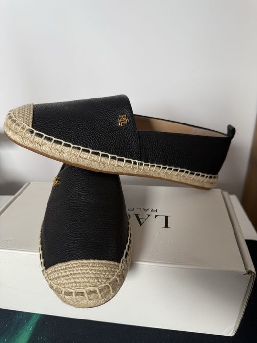Nowe skórzane espadryle marki Ralph Lauren rozm.37 - 100% oryginał