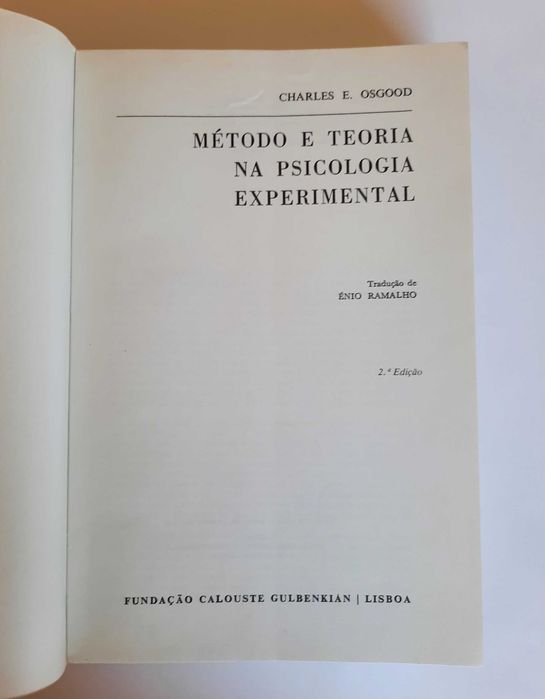Método e Teoria na Psicologia Experimental