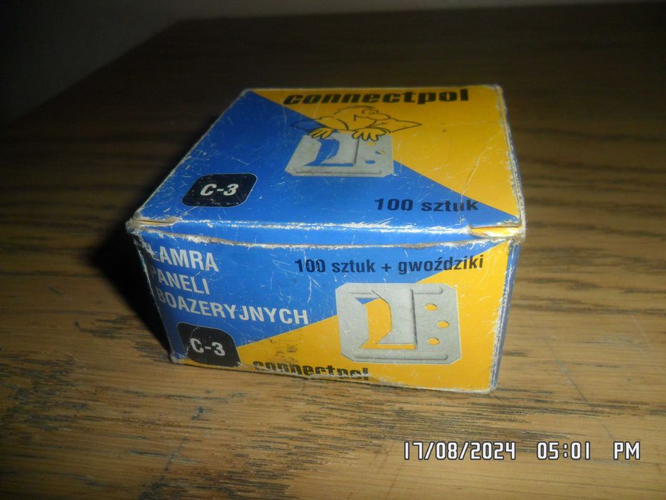 Connectpol Klamry Paneli Boazeryjnych 90 sztuk + 13 gwoździków