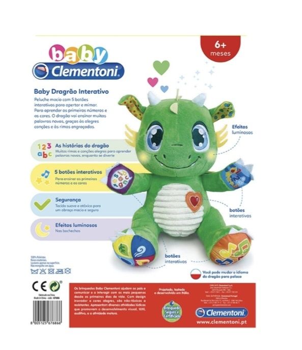 Baby Clementoni Dragão Interativo
