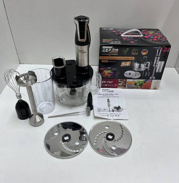 Німецький блендер 7 в 1! Потужний блендер Zepline ZP-797 на 1500 Вт