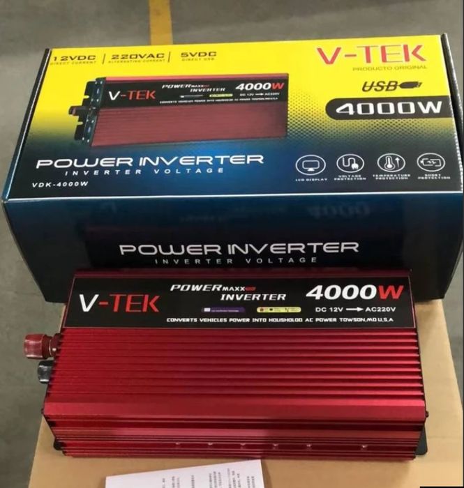 Інвертор,перетворювач напруги V-tek 4000 W 12-120V