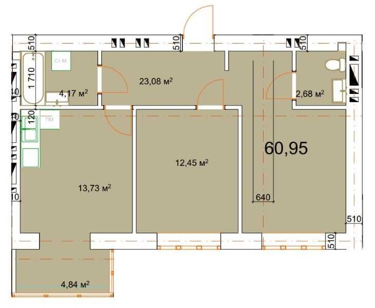 Продається 2 кім квартира в м.Калуші,біля Епіцентру