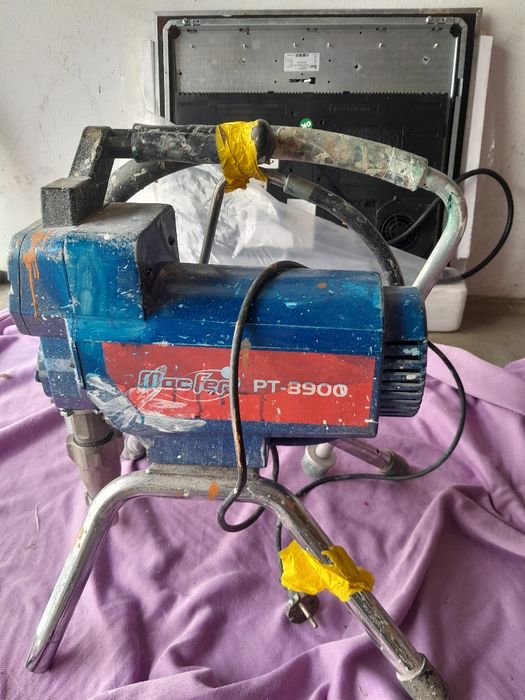 Pistola de pintura com bomba avariada