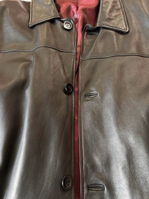 Чоловічий шкіряний піджак / френч River Island, 100% натуральна шкіра, XL