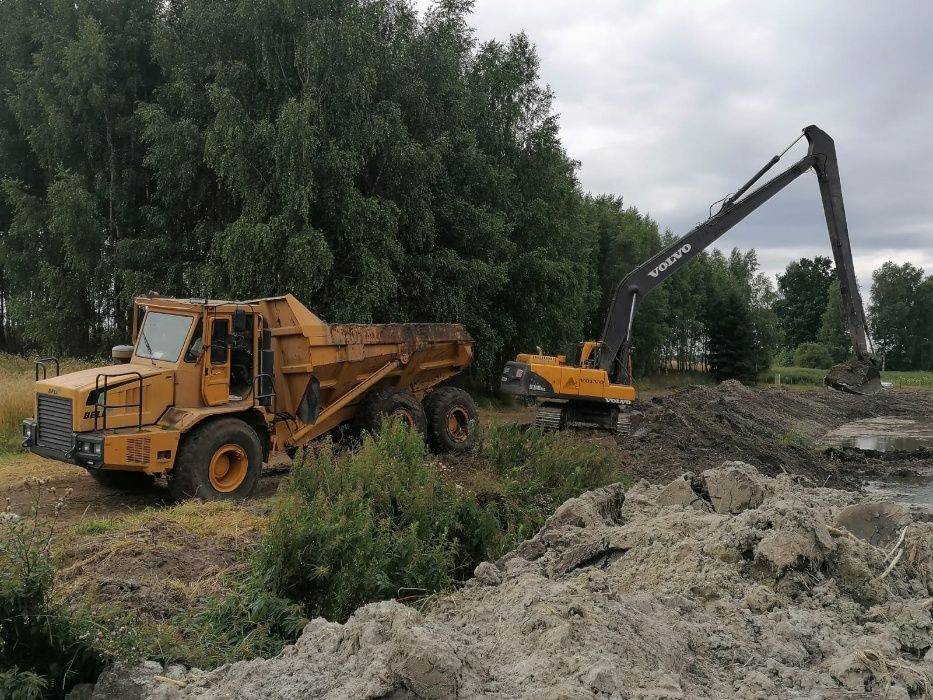 Profesjonalne usługi kopania stawów, koparki o zasięgu od 17,5-19,5 m
