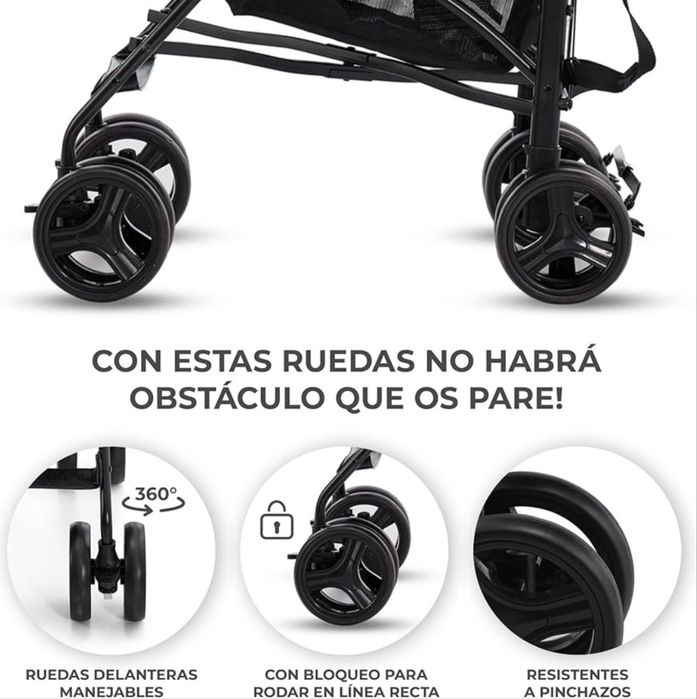 Carrinho de Bebé Kinderkraft TIK CINZA - Leve e Confortável + OFERTA